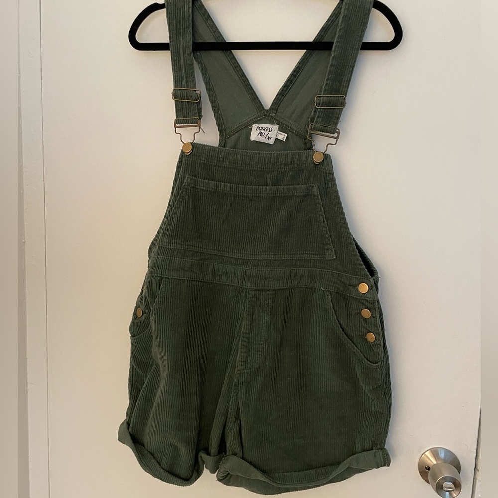 Princess Polly Kacey Corduroy Overalls Green